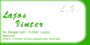 lajos vinter business card